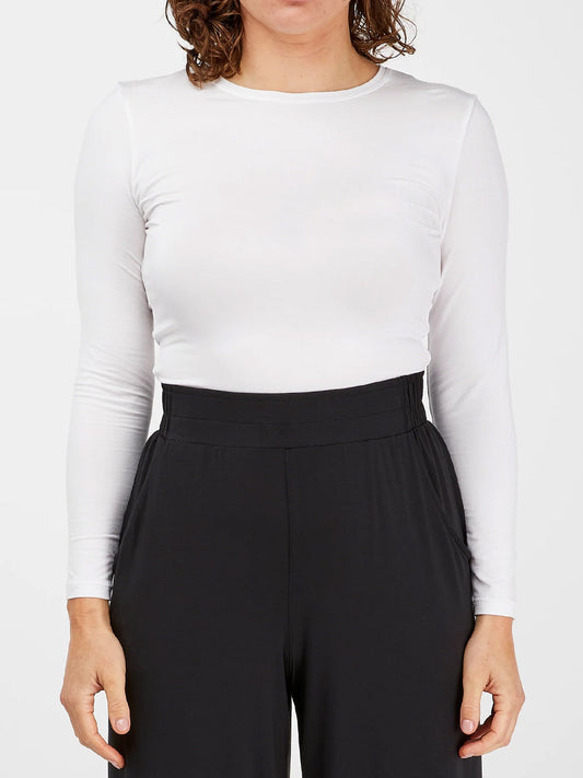 TANI LONG SLEEVE HIGH NECK TOP (White)