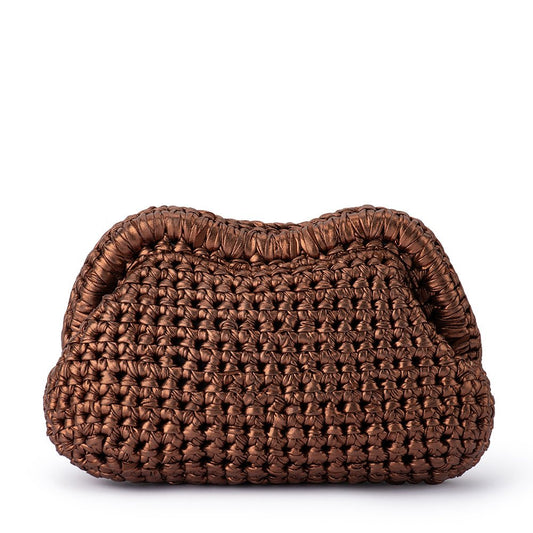 Olga Berg TAYLOR Crochet Clutch (Bronze)