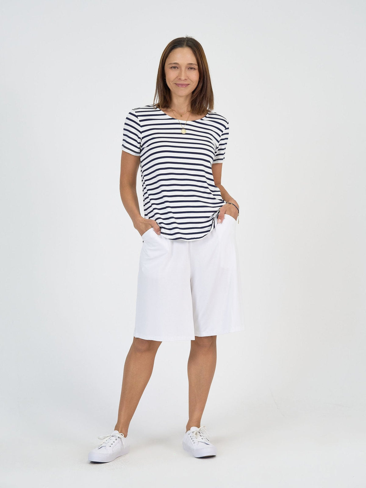 Image of a model wearing Shorts. Product name - The Cruise Set in Default Title colour by brand - Lou Lou