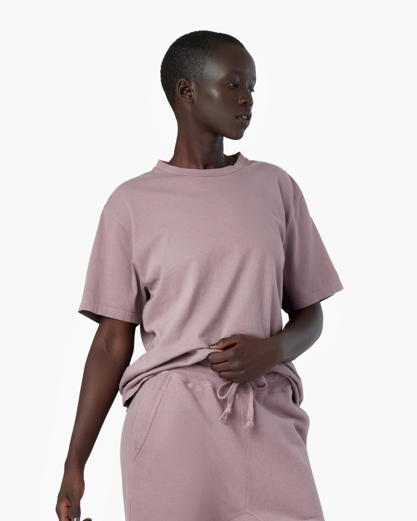 Image of T-Shirts. Productname: Core Classic Tee Dusty Mauve in Dusty Mauve colour by brand - TKEES