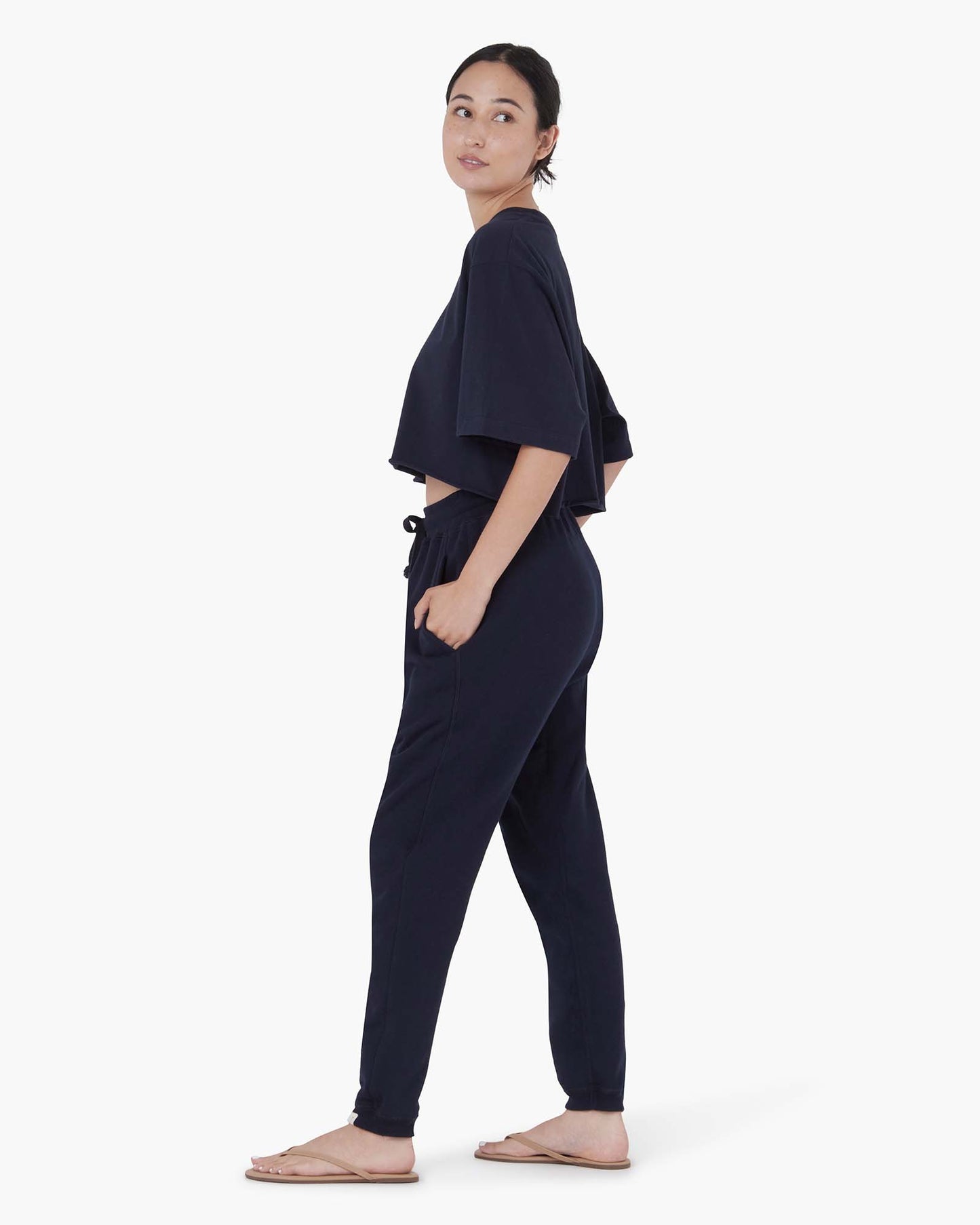 Cropped Tee (Midnight Navy)