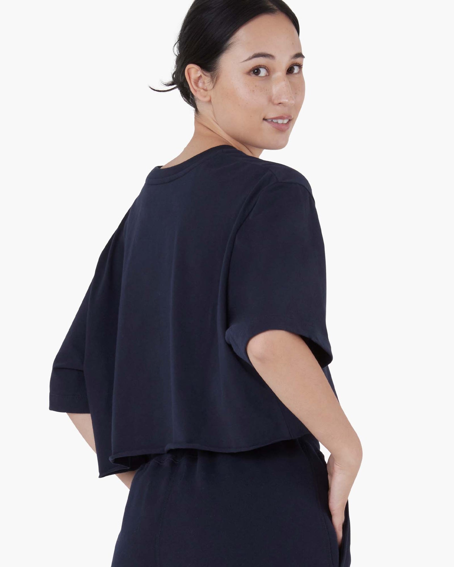 Cropped Tee (Midnight Navy)