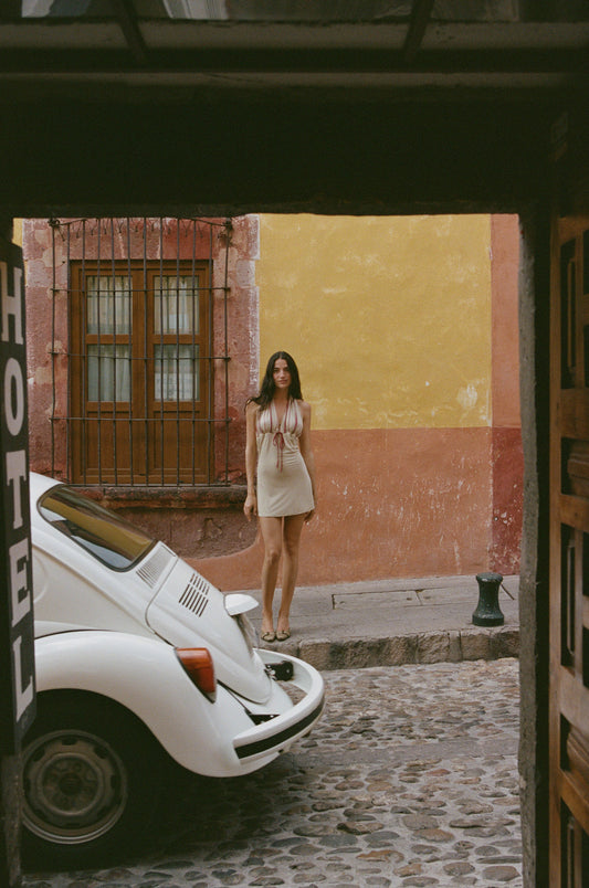 Image of Dresses. Product name - Theo Dress in Beige colour by brand - With Jéan