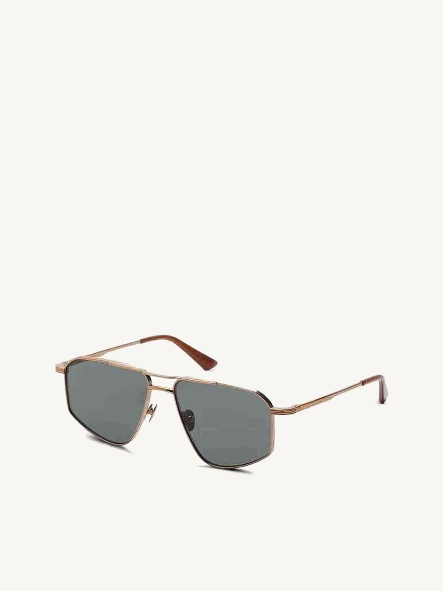 Image of Sunglasses. Product name - Thirty Six II Sunglasses with Green Lens in Gold colour by brand - G.O.D