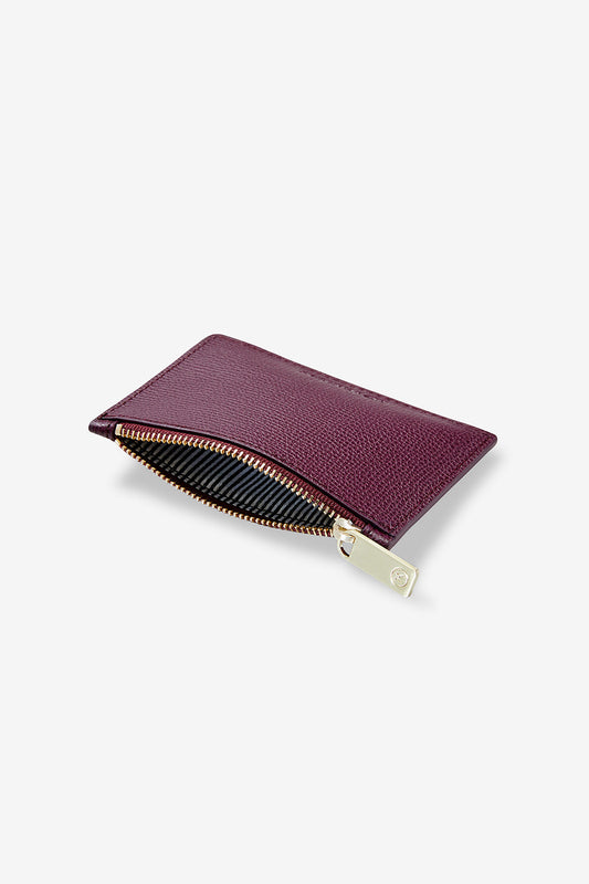 Image of Wallets & Money Clips. Product name - THP x KINNON CARD HOLDER PLUM in Plum colour by brand - KINNON