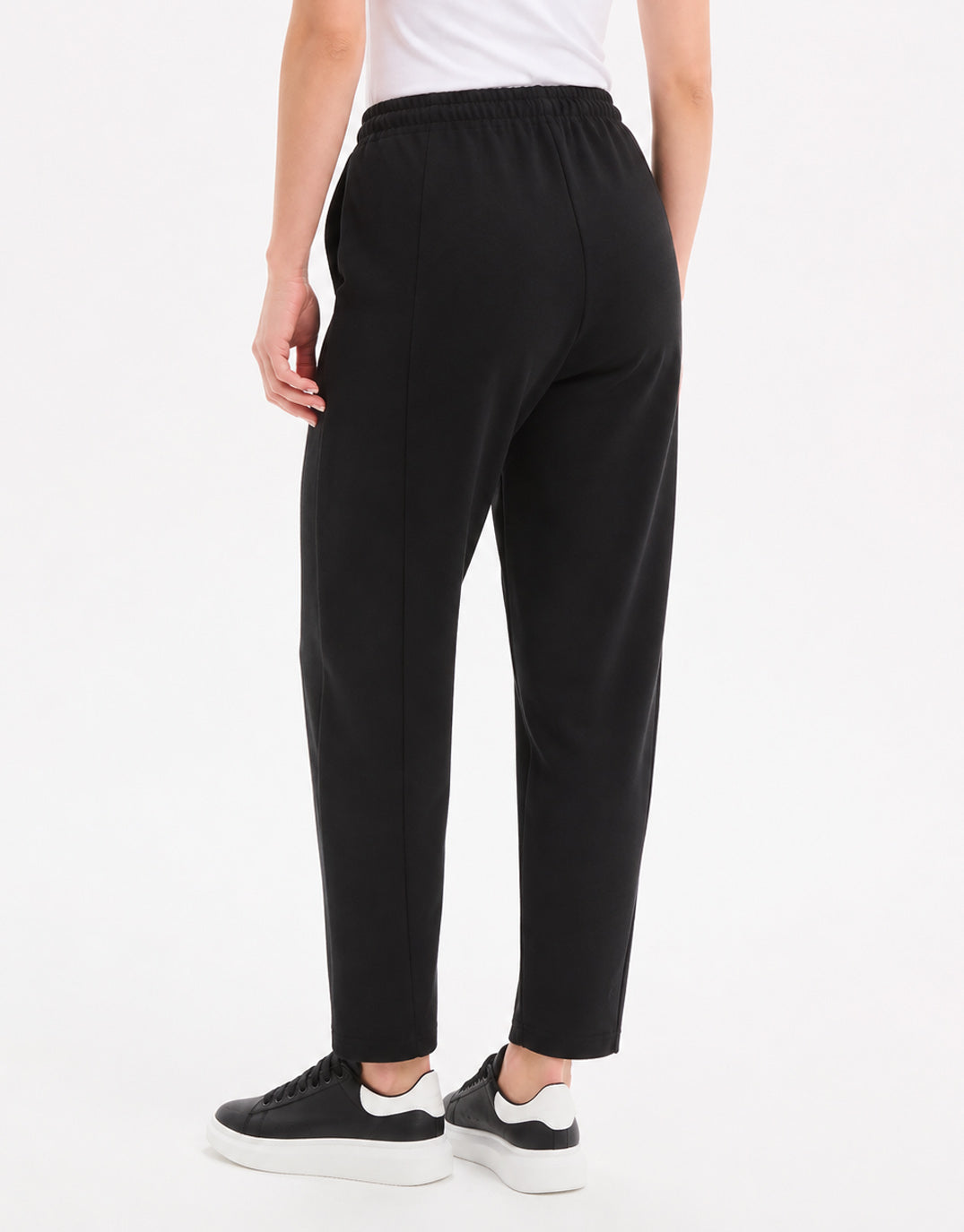 Tirelli Barrel Leg Lounge Pant (Black / Cream Stripe)