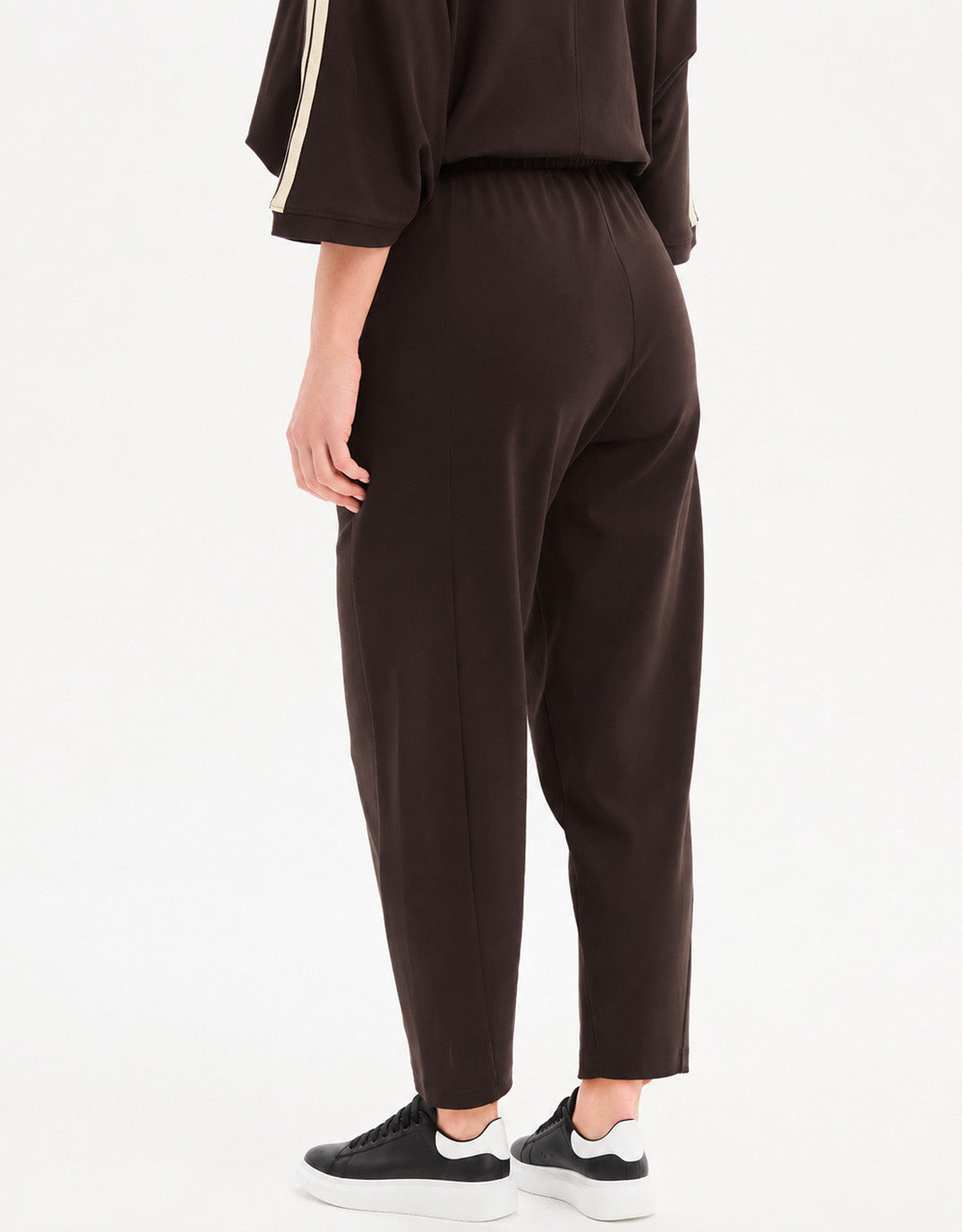 Tirelli Barrel Leg Lounge Pant (Chocolate / Cream Stripe)