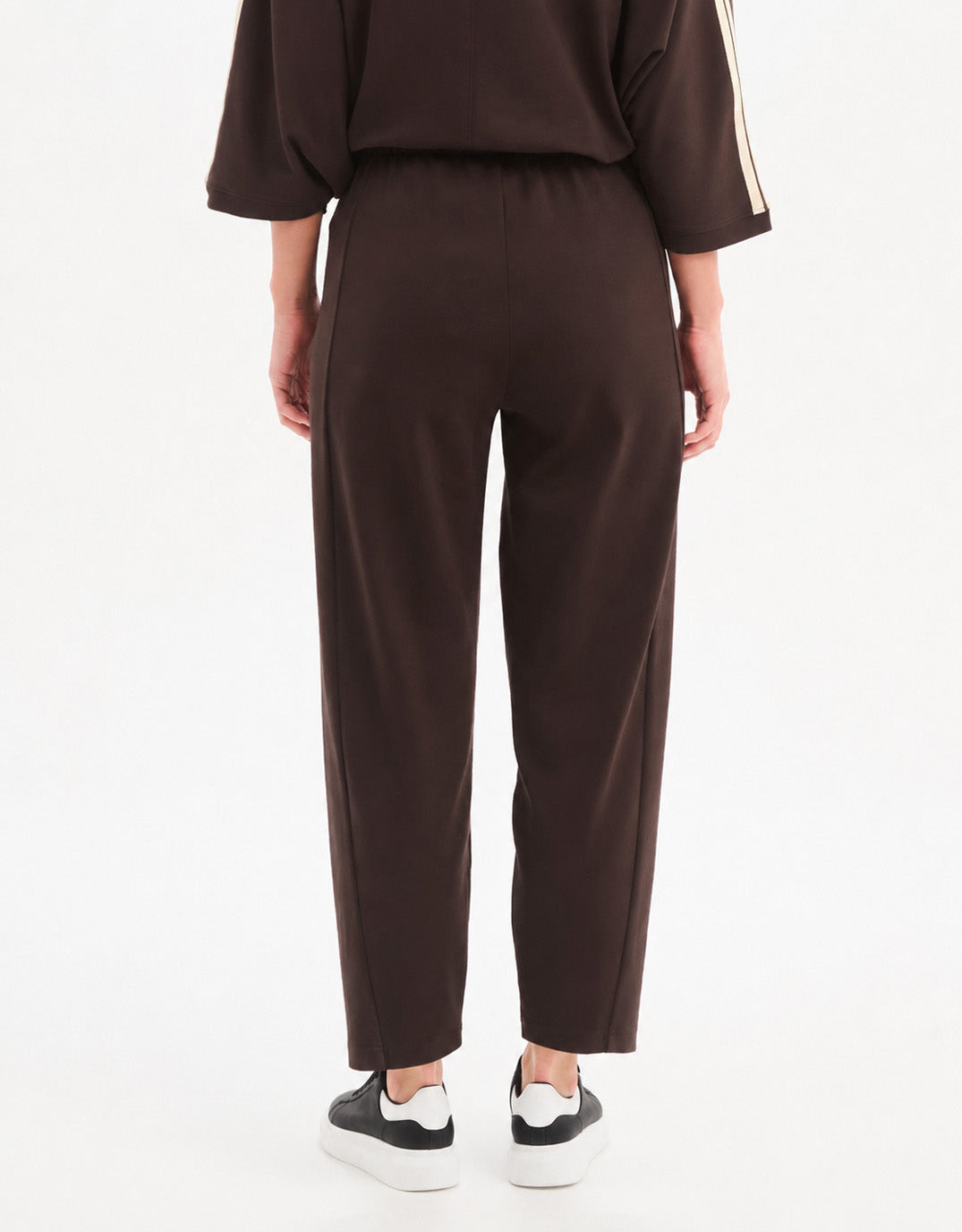 Tirelli Barrel Leg Lounge Pant (Chocolate / Cream Stripe)