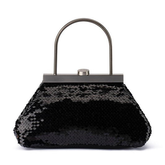 Olga Berg TORI Sequin Top Handle (Black)