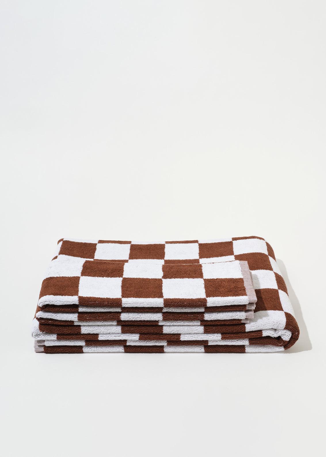 Blanca Studio TOWEL SET BIG CHECK (Brown)