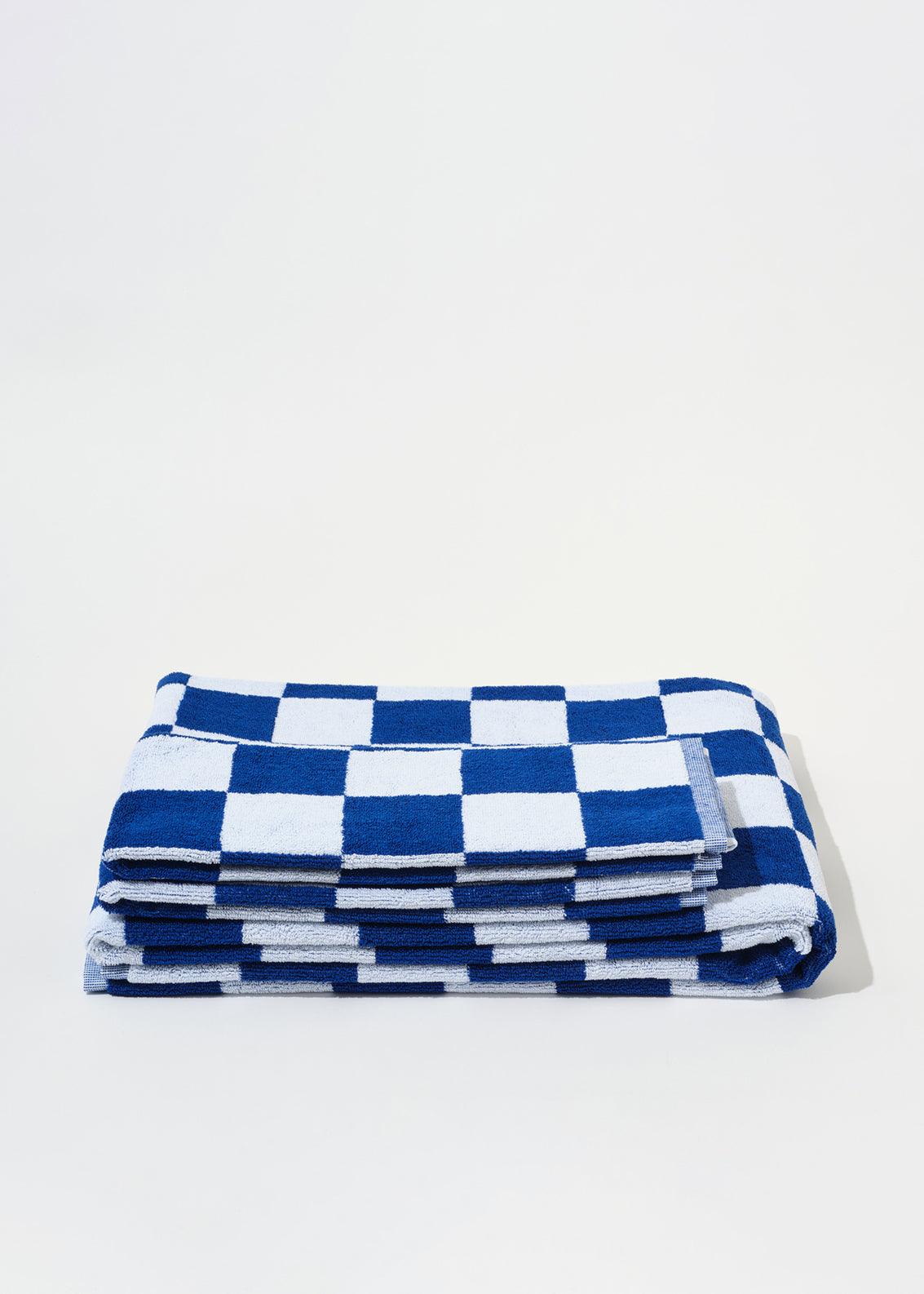 Blanca Studio TOWEL SET COBALT BIG CHECK (Blue)
