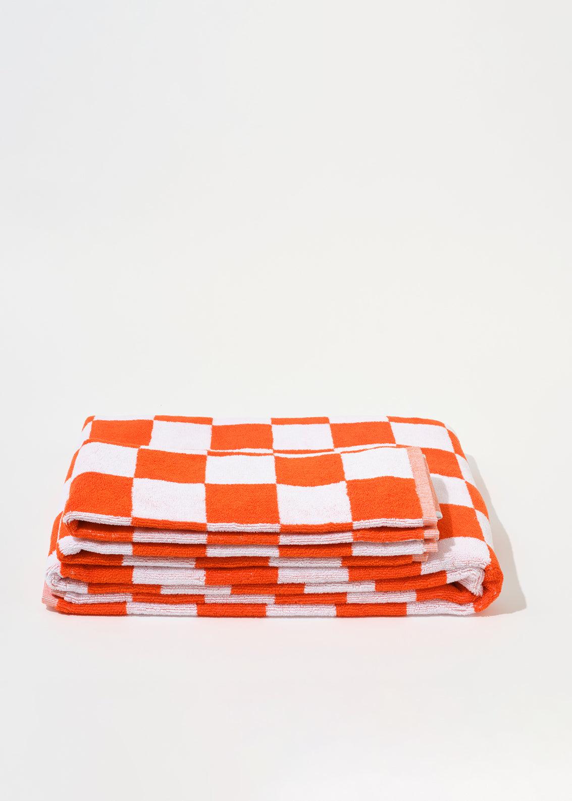 Blanca Studio TOWEL SET BIG CHECK (Orange)