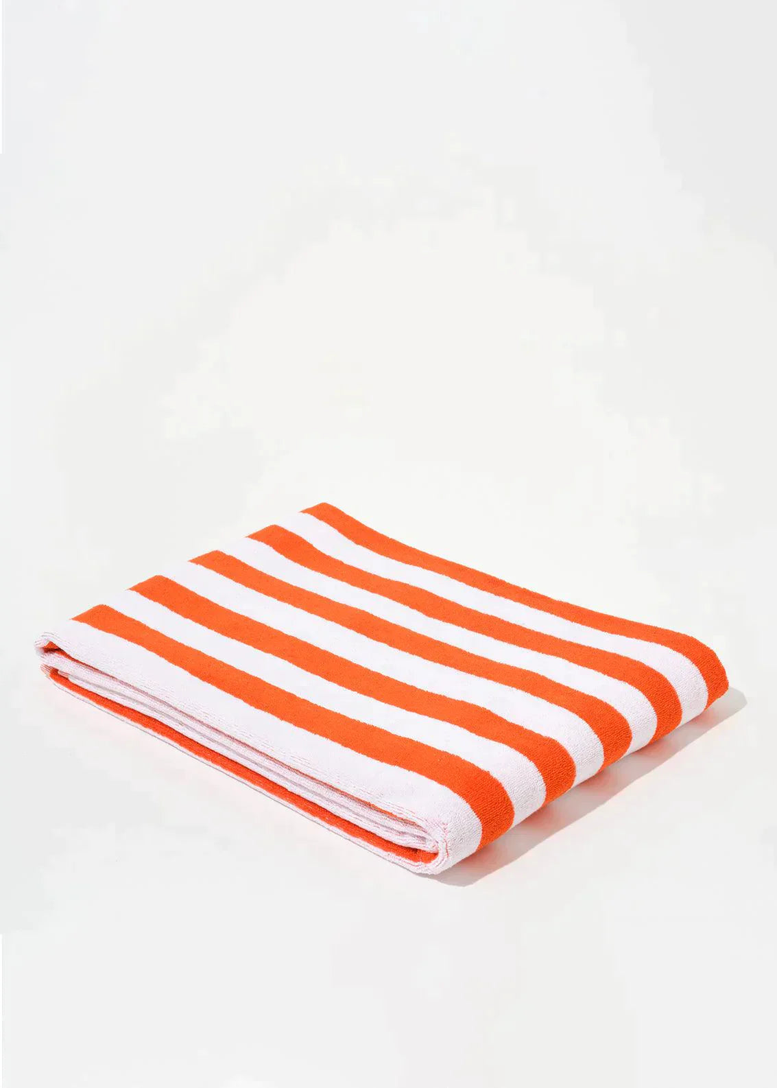 Image of Towels. Product name - TOWEL SET ORANGE SMALL STRIPES in Orange colour by brand - Blanca Studio