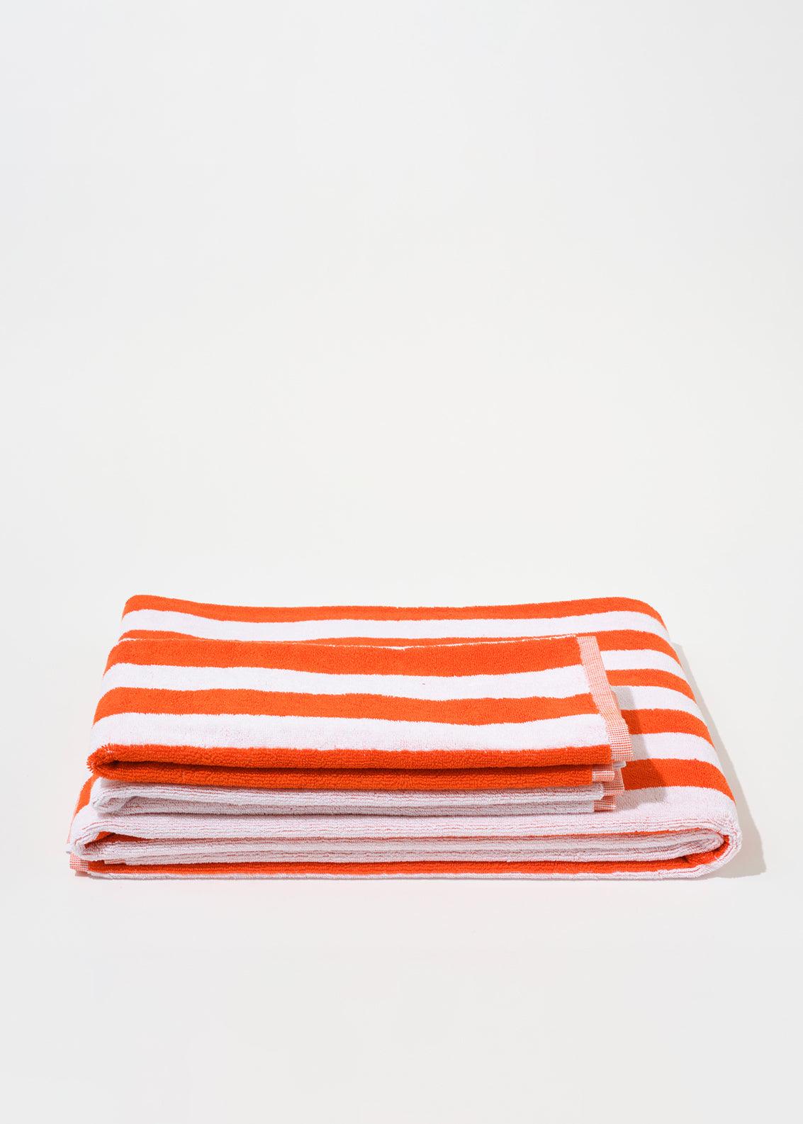 Blanca Studio TOWEL SET SMALL STRIPES (Orange)