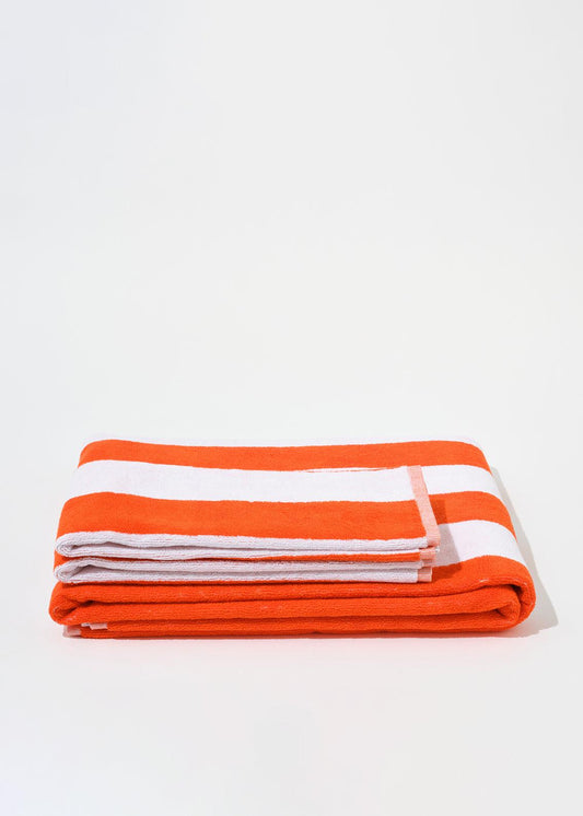 Blanca Studio TOWEL SET WIDE STRIPES (Orange)