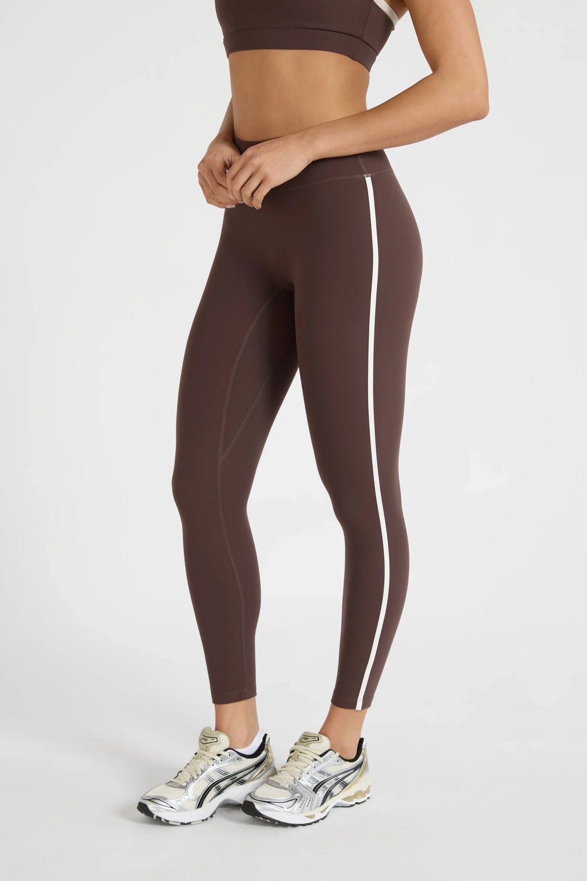 ALLFENIX CloudCore Contrast Stripe 7/8 Legging (Espresso)