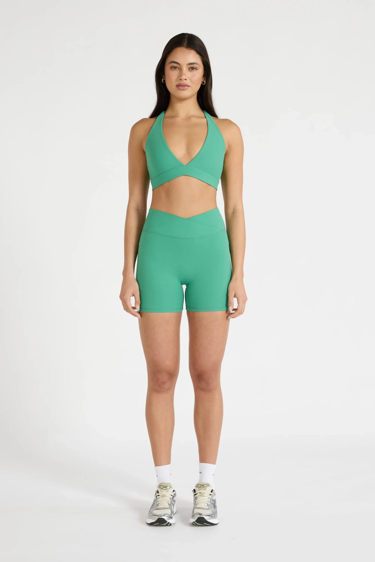 ALLFENIX CloudCore Deep V-Neck Sports Bra (Matcha)