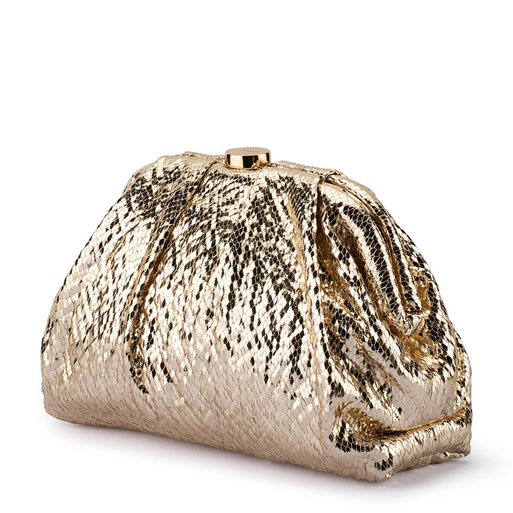 Olga Berg URSULA Gathered Clutch (Red)