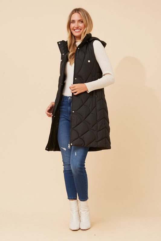 GEVAH SOLID PUFFER VEST (Beige)