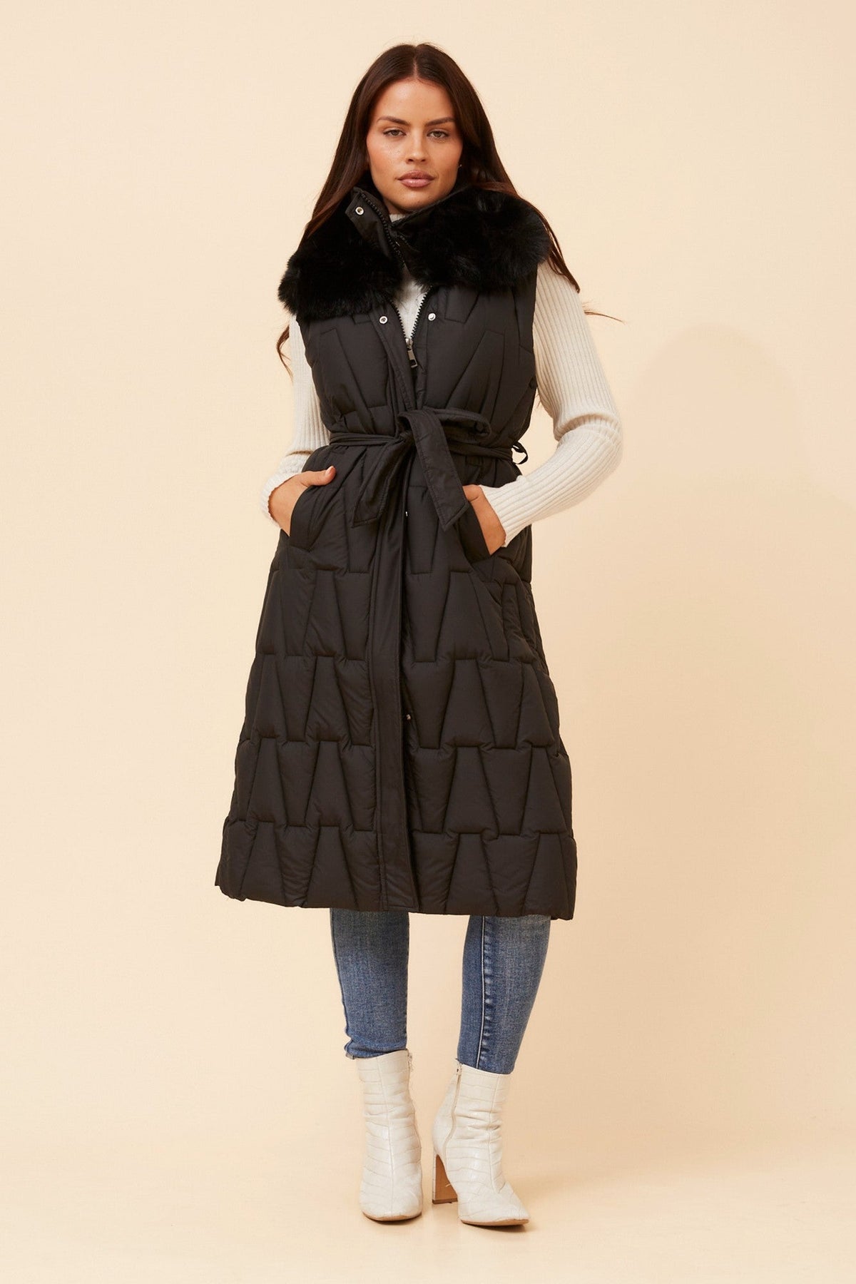 BANKS SOLID PUFFER VEST (Chocolate)