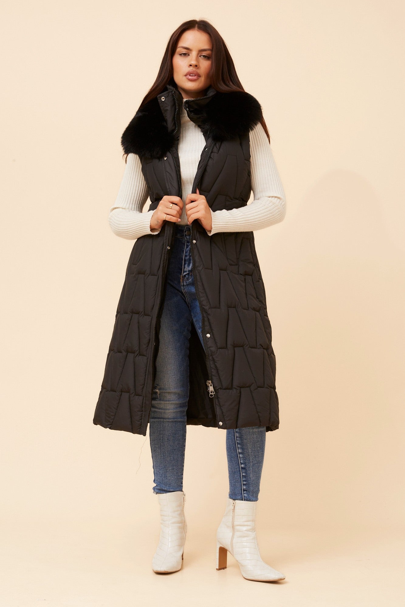 BANKS SOLID PUFFER VEST (Chocolate)
