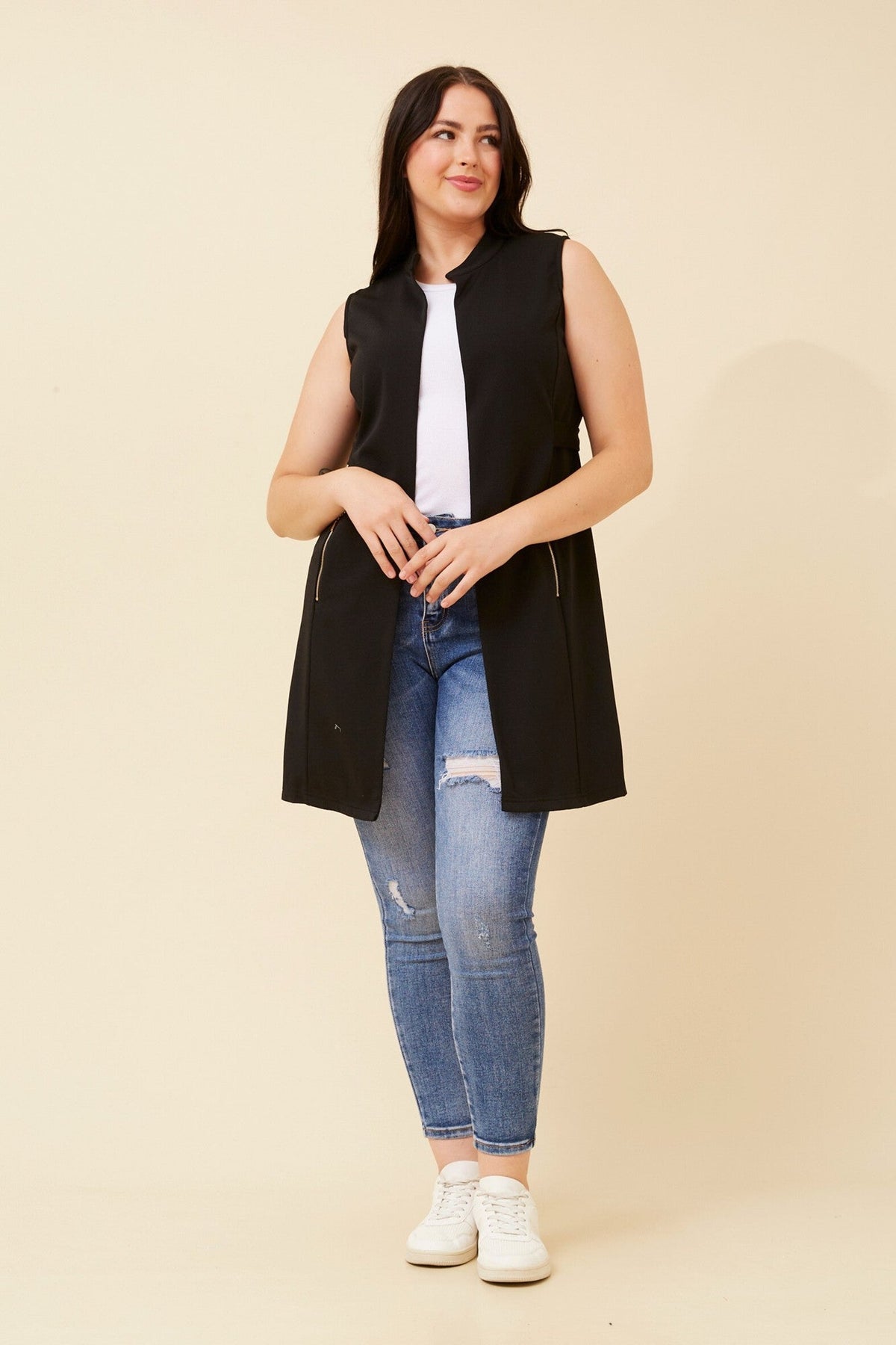 RYLEE SOLID VEST (Black)