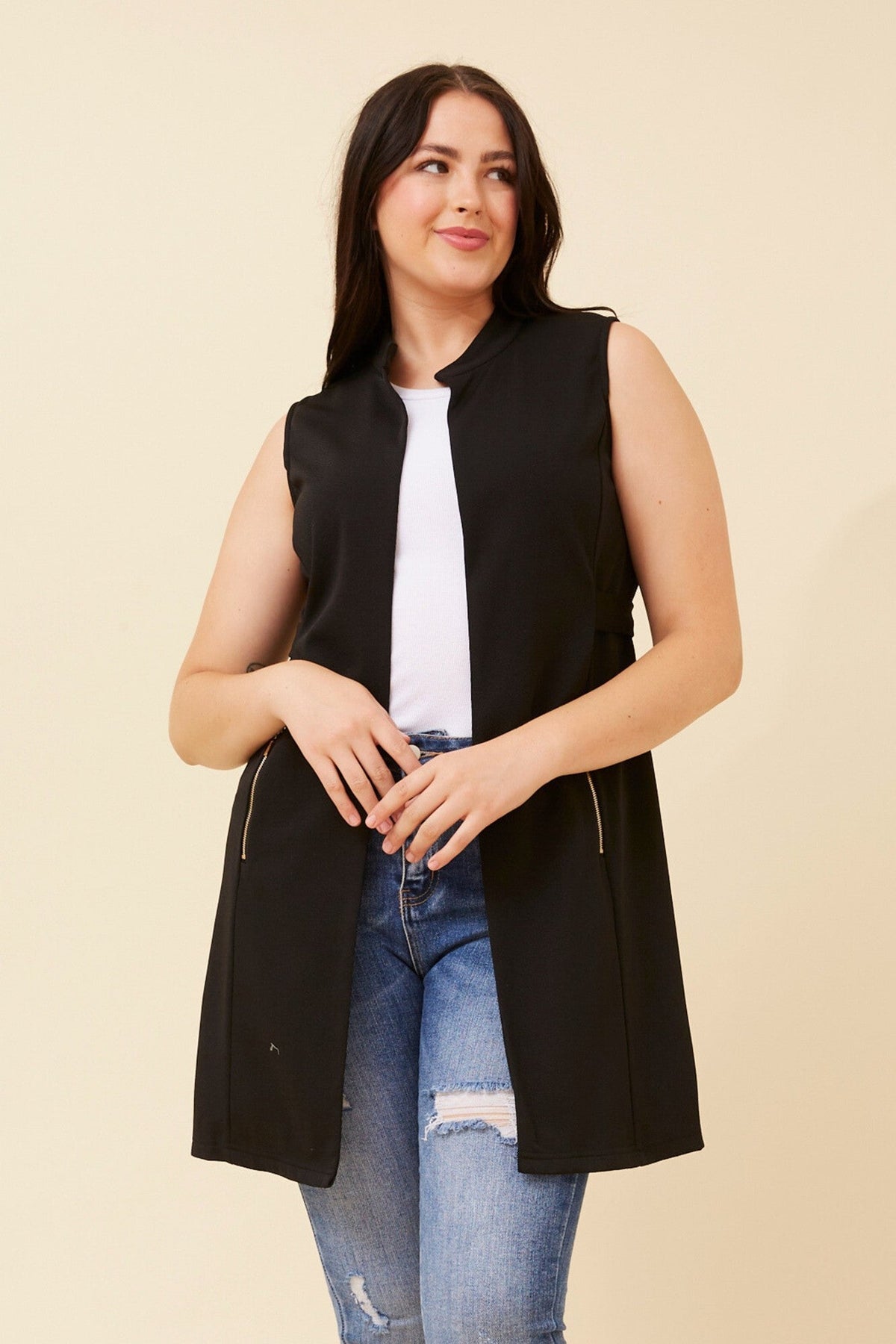 RYLEE SOLID VEST (Black)