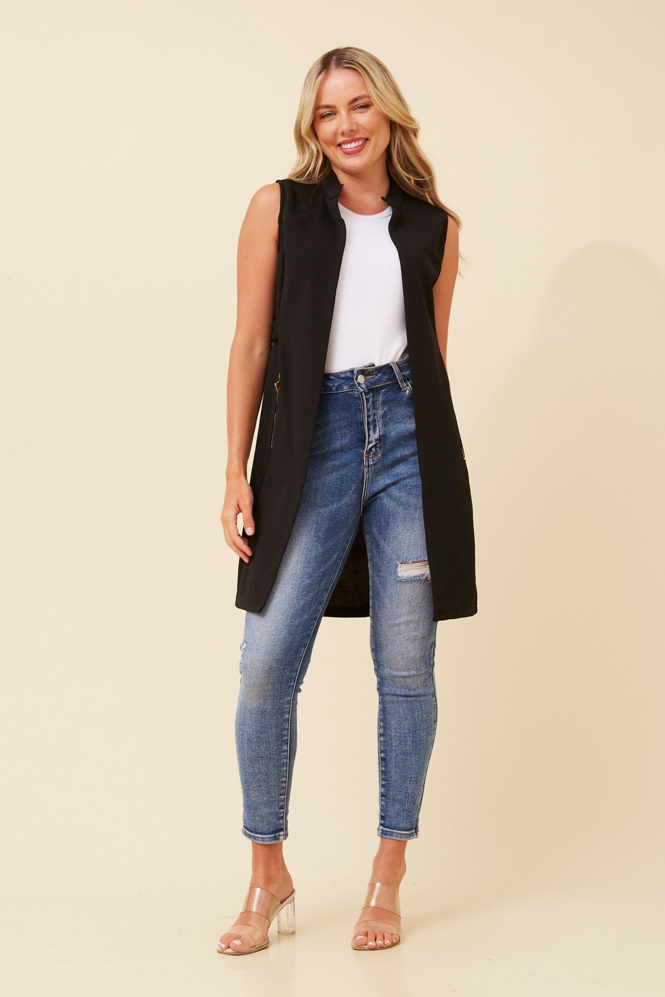 RYLEE SOLID VEST (Black)