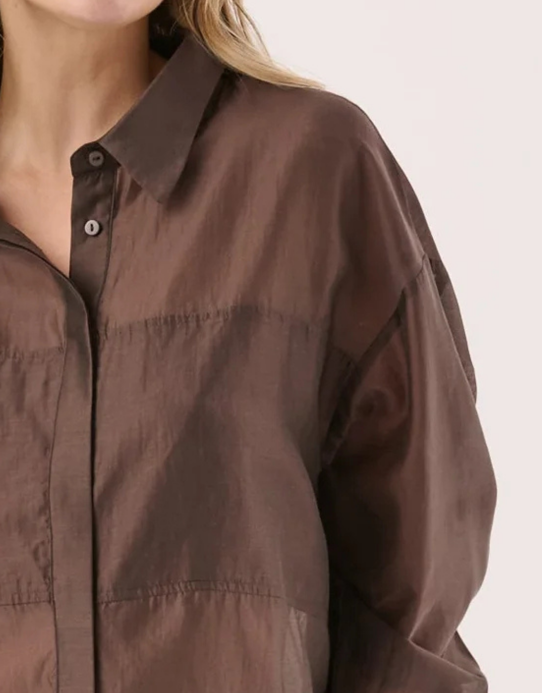 Sass Clothing Val Oversized Shirt (Chocolate)