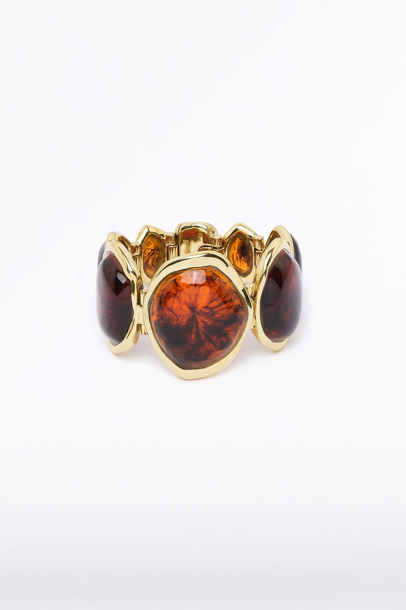Image of Jewelry. Product name - Venetian Oval Linked Bracelet in Gold colour by brand - Carla Zampatti