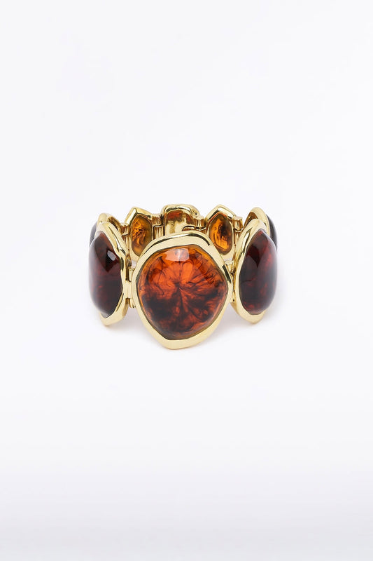 Image of Jewelry. Product name - Venetian Oval Linked Bracelet in Gold colour by brand - Carla Zampatti