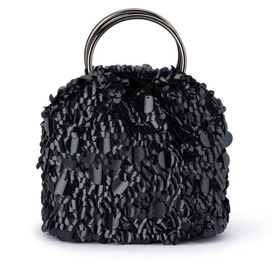 Olga Berg VERA Sequin Top Handle (Black)