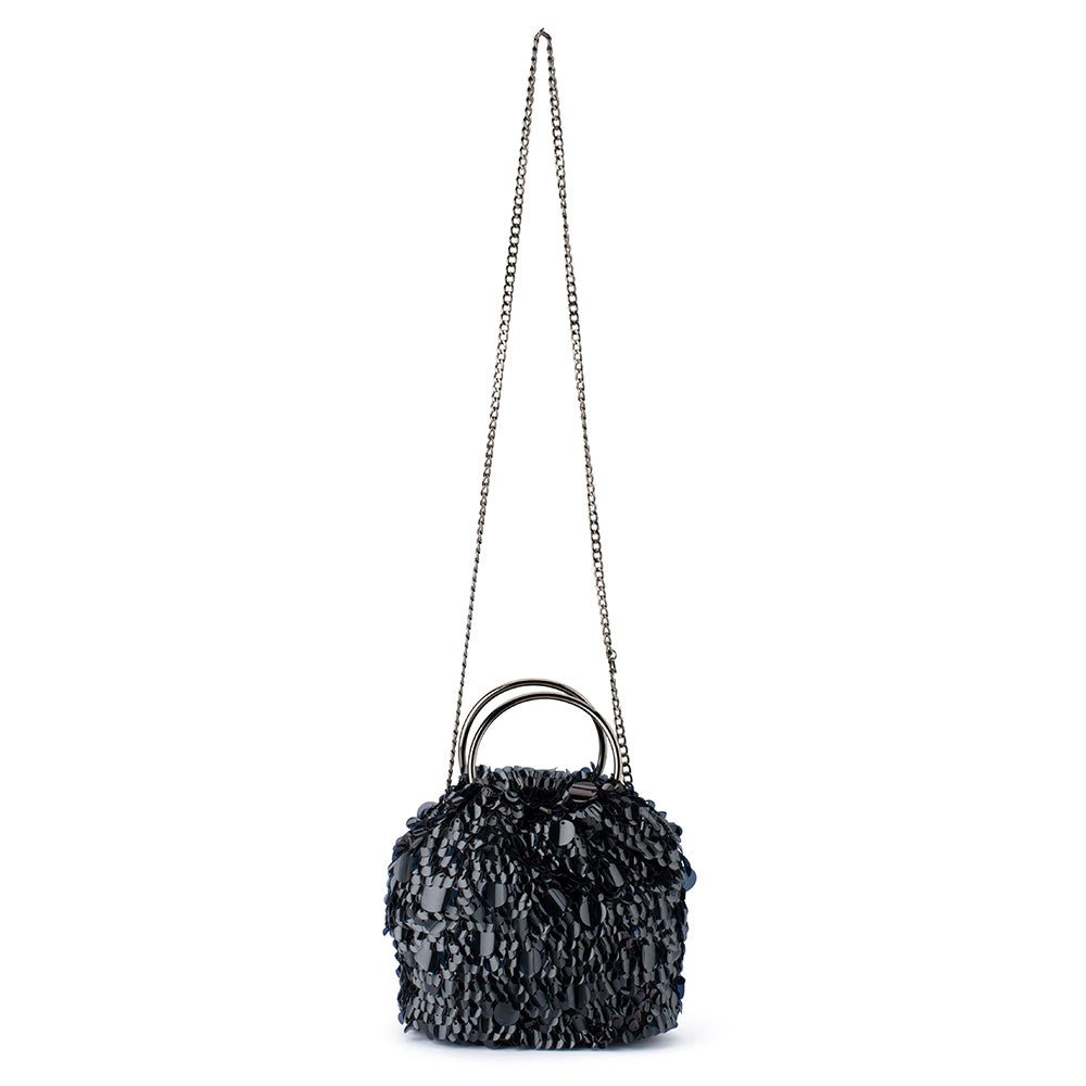 Olga Berg VERA Sequin Top Handle (Black)