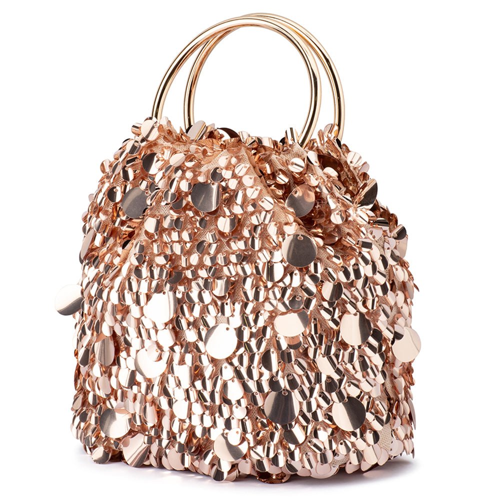 Olga Berg VERA Sequin Top Handle (Blush)