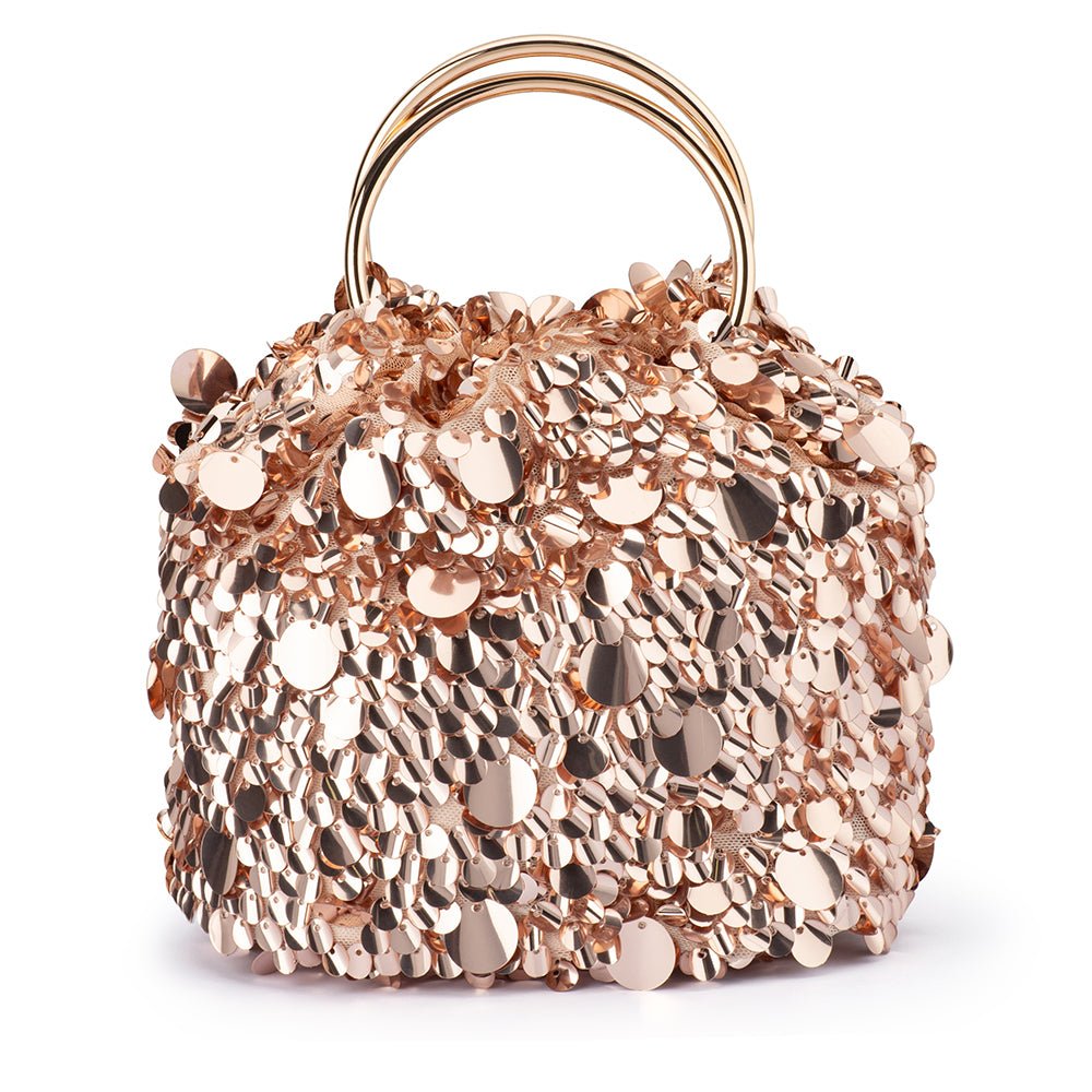 Olga Berg VERA Sequin Top Handle (Blush)