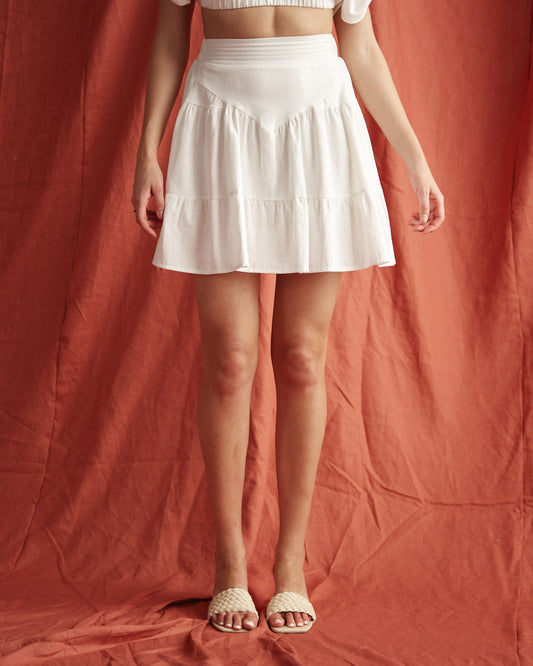 HEYCHIC Violeta Mini Skirt (White)