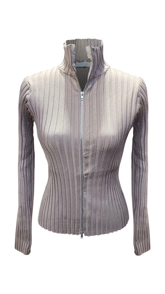 Image of a model wearing Tops. Productname: Vivien Camel Knit in Camel colour by brand - Kabana