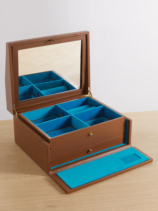 + Pineider Printed Leather Jewelry Box