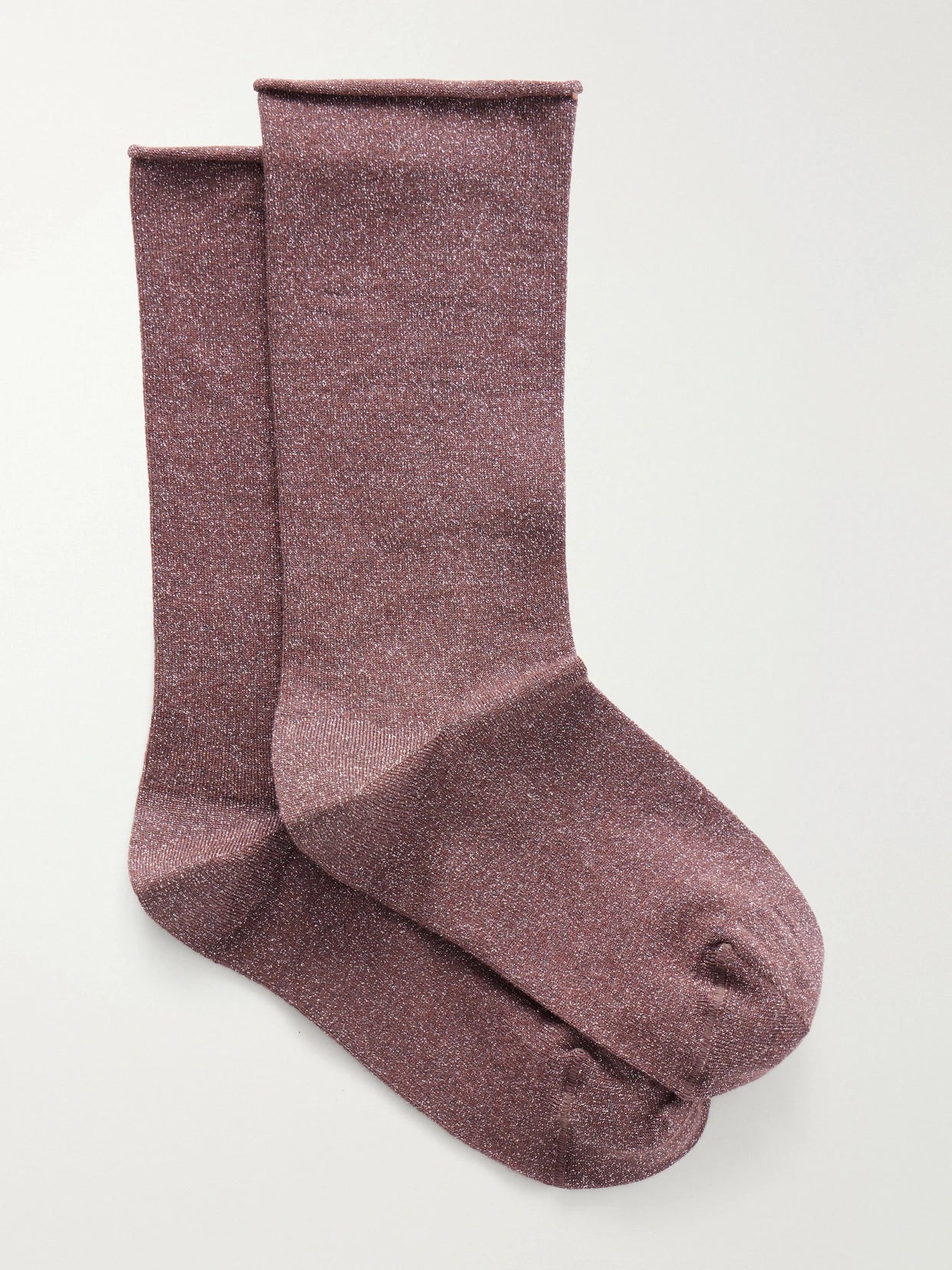 Metallic Cashmere-blend Ankle Socks