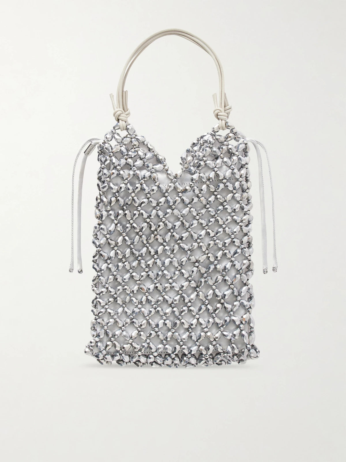Kelly Leather-trimmed Embellished Satin Shoulder Bag