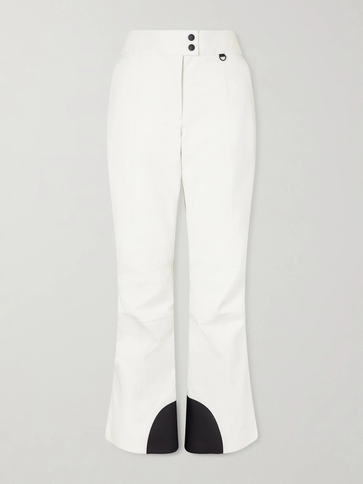 Image of a model wearing Pants. Product name - Flared Ski Pants in White colour by brand - Moncler Grenoble
