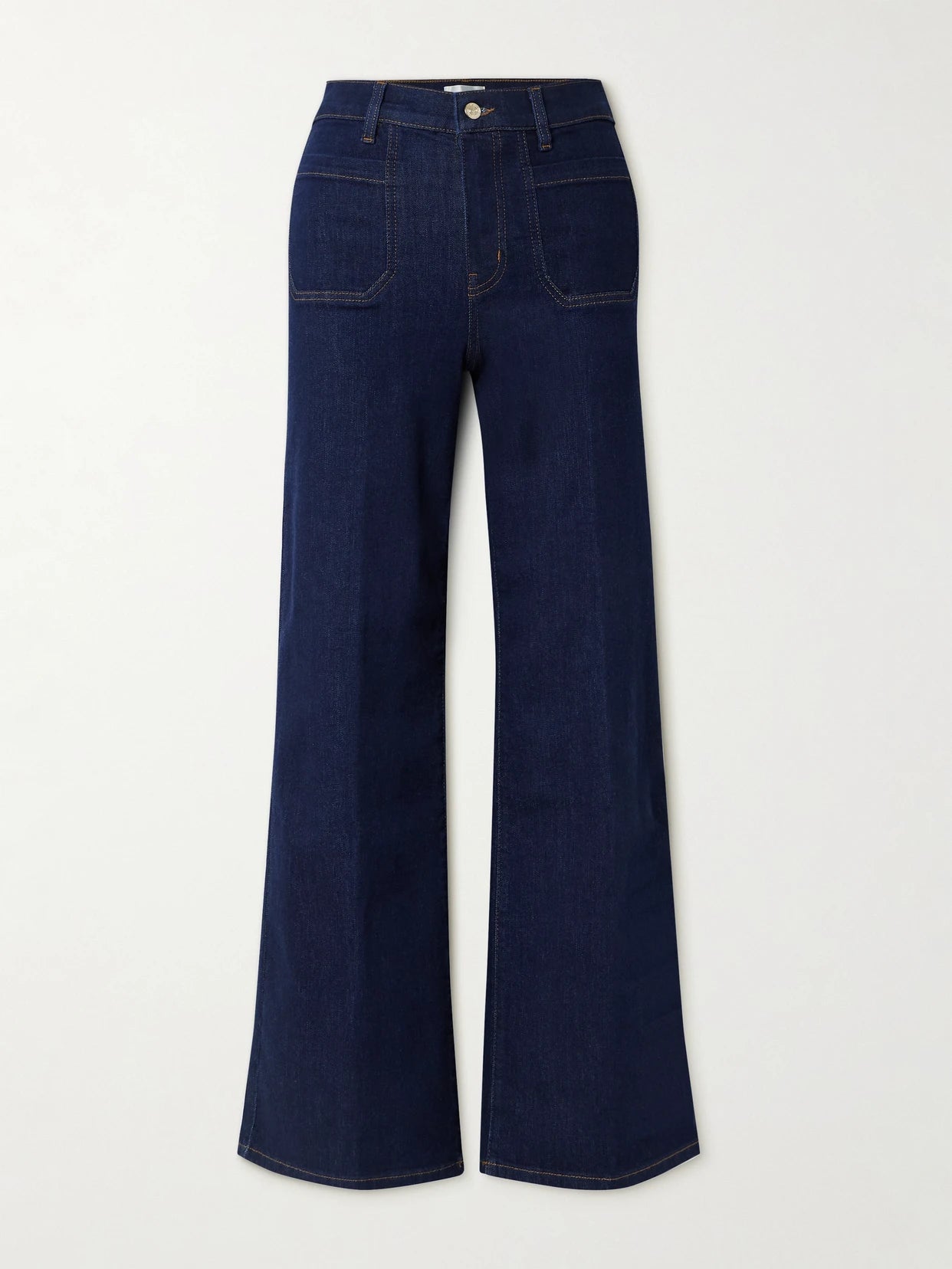 Le Slim Palazzo Modernist Pocket High-rise Wide-leg Jeans