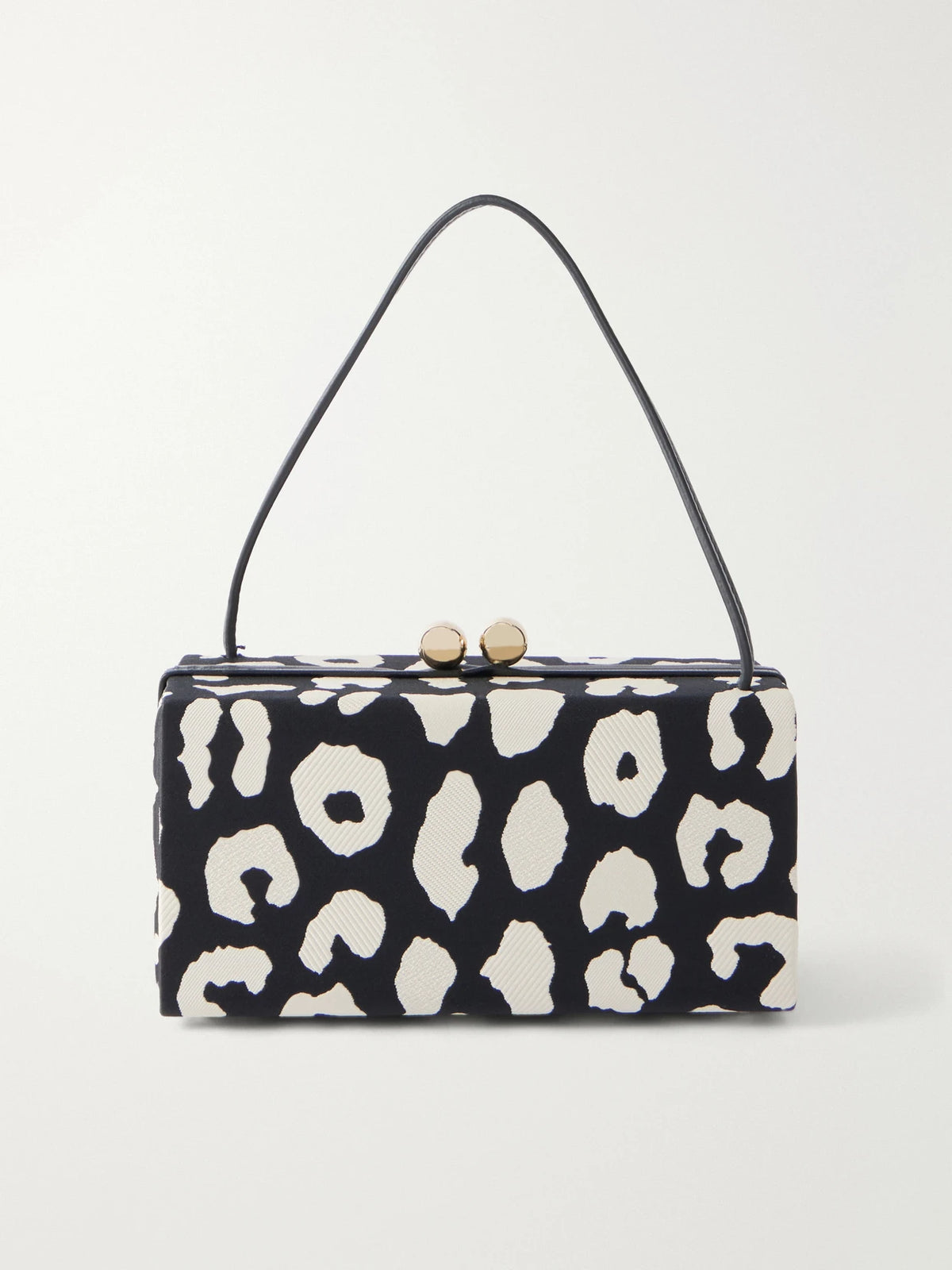 Carolina Herrera Mimi Leoapard-patterned Mini Jacquard Top Handle Bag