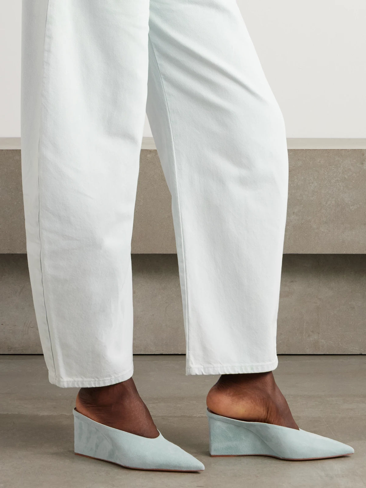 75 Suede Wedge Mules