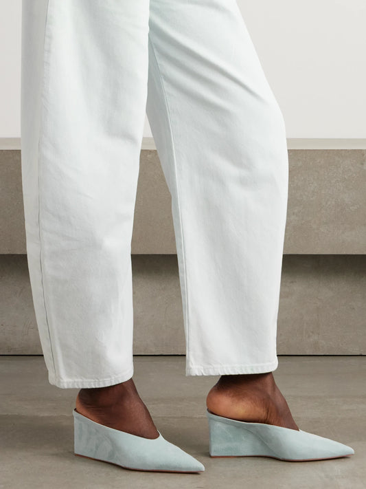 75 Suede Wedge Mules