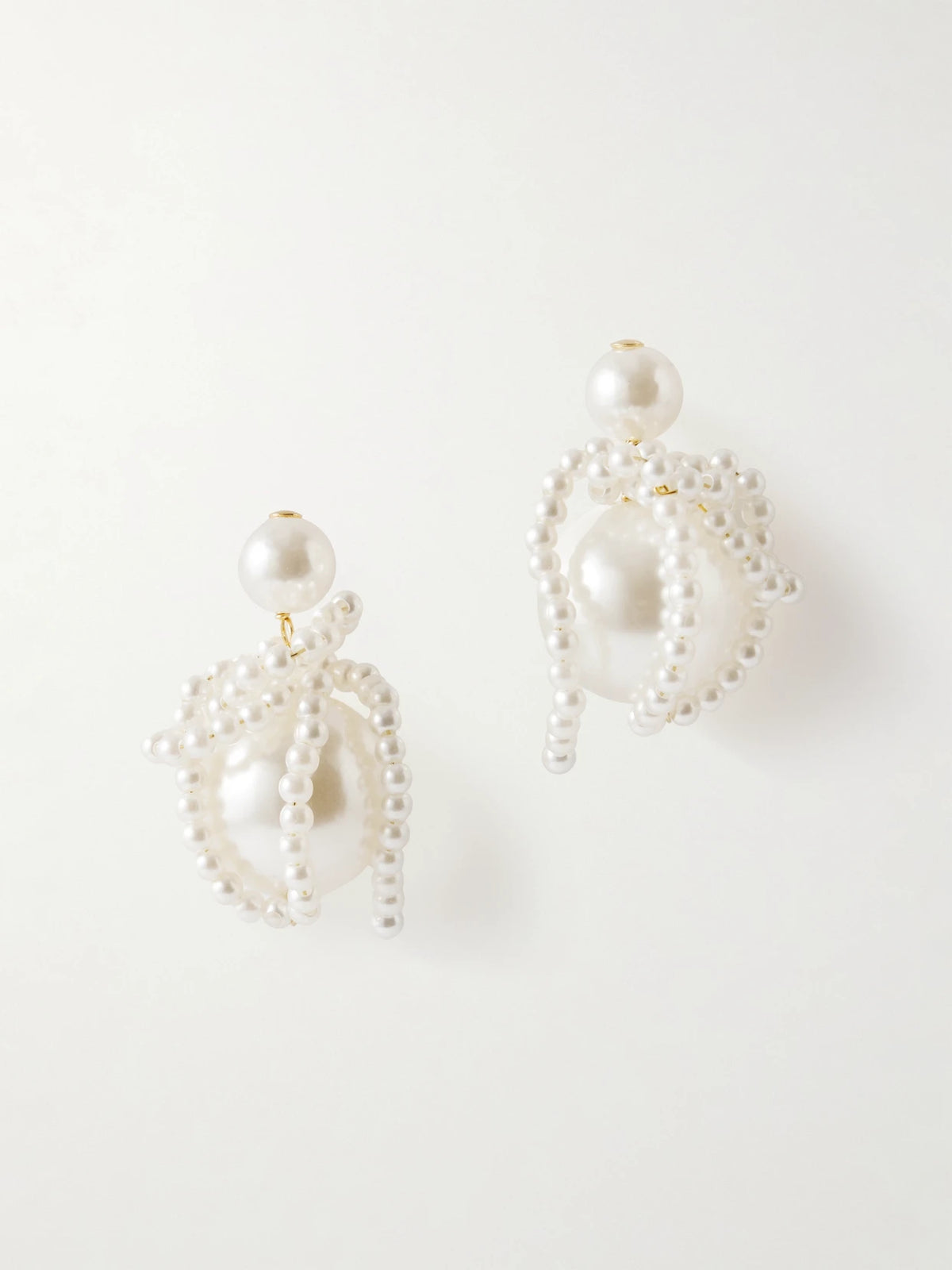 Gold-plated Pearl-like Earrings