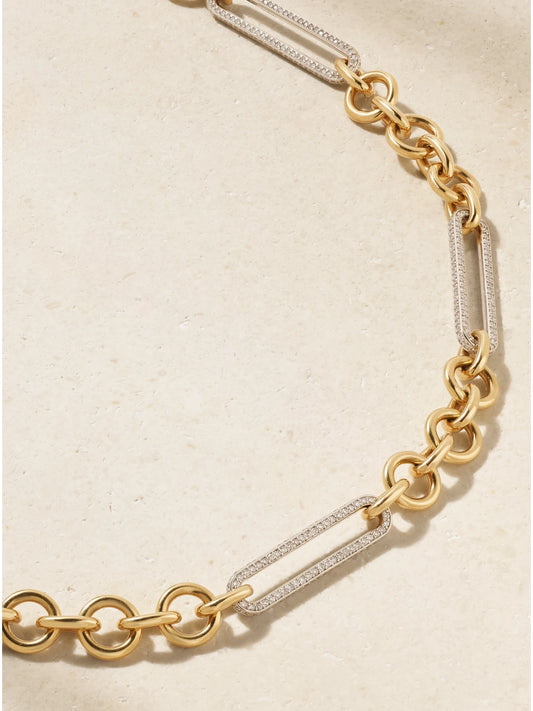 FoundRae 18-karat Gold Diamond Necklace