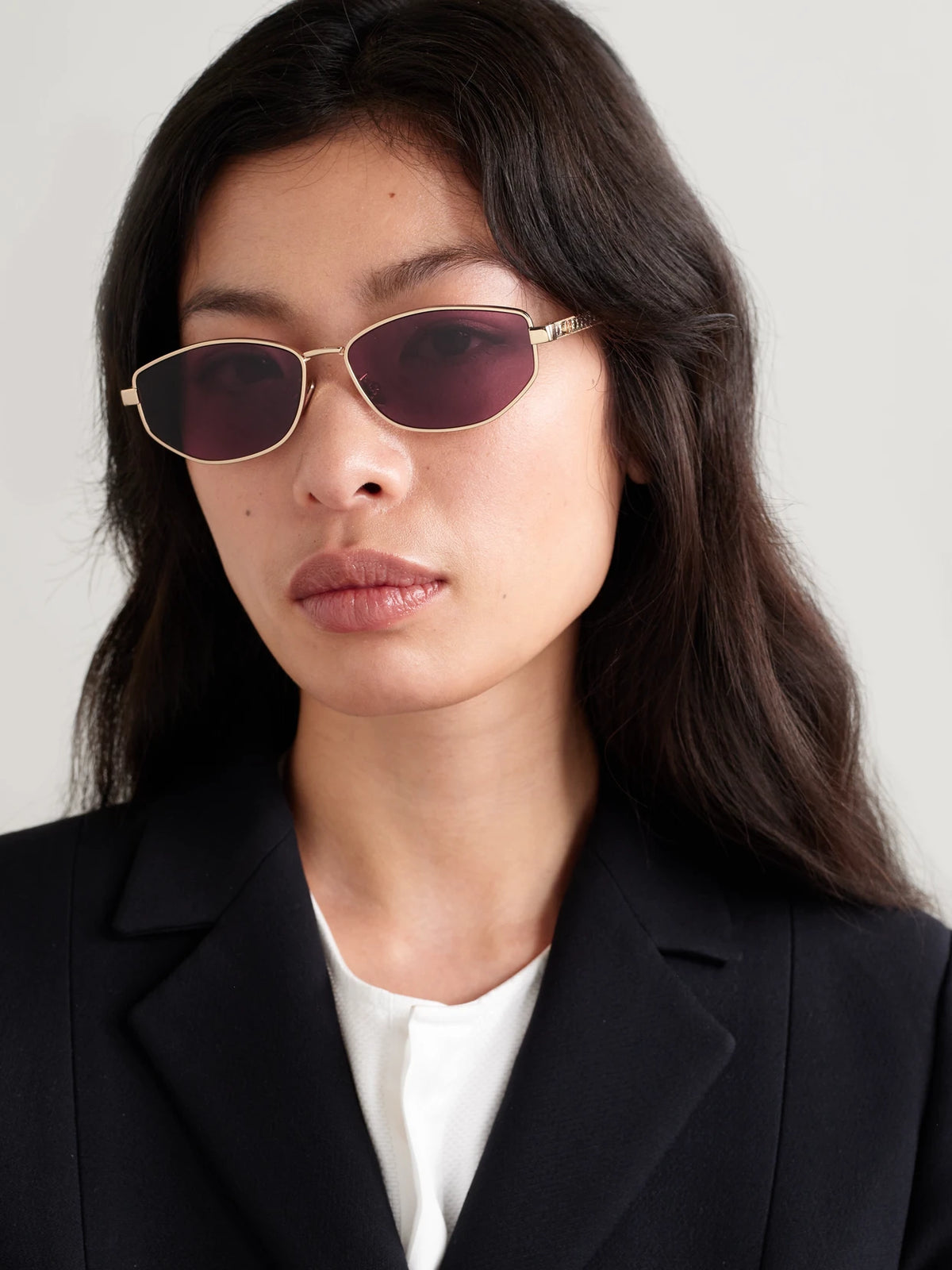 Image of Sunglasses. Product name - Diorcannage B1u Oval-frame Rose Gold-tone Sunglasses in Multi colour by brand - DIOR Eyewear