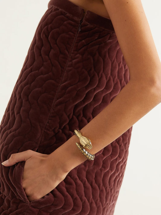 Image of Bracelets. Product name - Snake Gold-tone Cuff in Multi colour by brand - Chloé