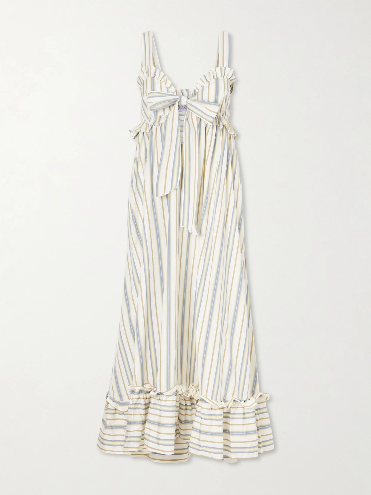 Valentina Striped Cotton Maxi Dress